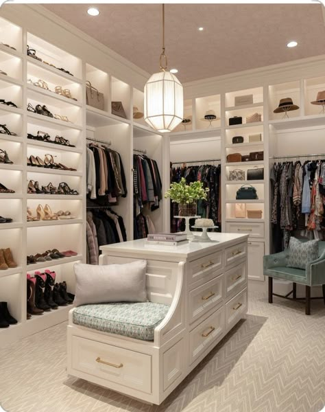 Organization Ideas Closet, Organizing Closet, Master Closet Design, Organization Ideas For The Home, House Closet, Ideas Closet, Closet Island, Custom Closet Design, Dream Closet Design