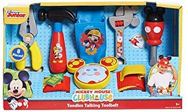 AmazonSmile: Disney Mickey Toodles Talk'n Toolbelt and Kids Play Tool Accessories for Contruction and Building Role Play and Dress Up, by Just Play : Toys & Games Minnie Mouse Games, Mickey Mouse Toys, Minnie Mouse Toys, Disney Mickey Mouse Clubhouse, Mickey Silhouette, Talking Toys, Minnie Mouse Bow, Mickey Birthday, Minnie Birthday