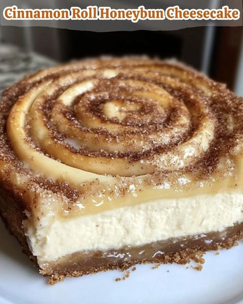 Roll Cheesecake, Cheesecake Ingredients, Cinnamon Roll Cheesecake, Honey Buns, Cheesecake Recipe, Cinnamon Roll, Sweet Life, Cheesecake Recipes, Cinnamon Rolls