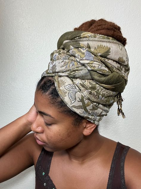 headwraps are such a cute was to style and add color to you outfit/aesthetic *in partnership with Pinterest Creators #locstyles #locs #locstylesforwomen #headwrapstyles #womenwithlocs Copper Brown Locs, Brown Locs, Head Wrap Styles, Copper Brown, Black Hair Care, Fashion Tutorial, Loc Styles, Outfit Aesthetic, Hair Care Tips