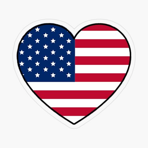 4th Of July Stickers, Independence Day Celebration, Usa Country, Flag American, Heart Stickers, Dog Shirt, Dog Tshirt, Fridge Magnets, Heart Shape