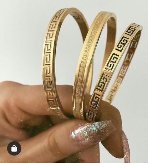 Versace Bangle Gold, Male Kada Design Gold, Kada Designs Gold, Gold Kada For Men, Kada Design, Mens Bracelet Gold Jewelry, Man Gold Bracelet Design, Aztec Bracelet, Male Dress