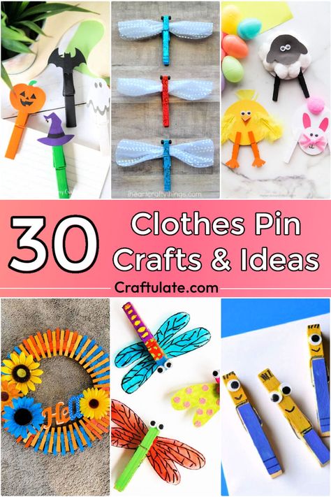 Clothespin Crafts Kids, Clothespin Crafts For Kids, Clothespin Diy Crafts, Clothespins Diy, Wooden Clothespin Crafts, Creative Art Projects, Clothespin Art, Clothespin Crafts, Pin Crafts