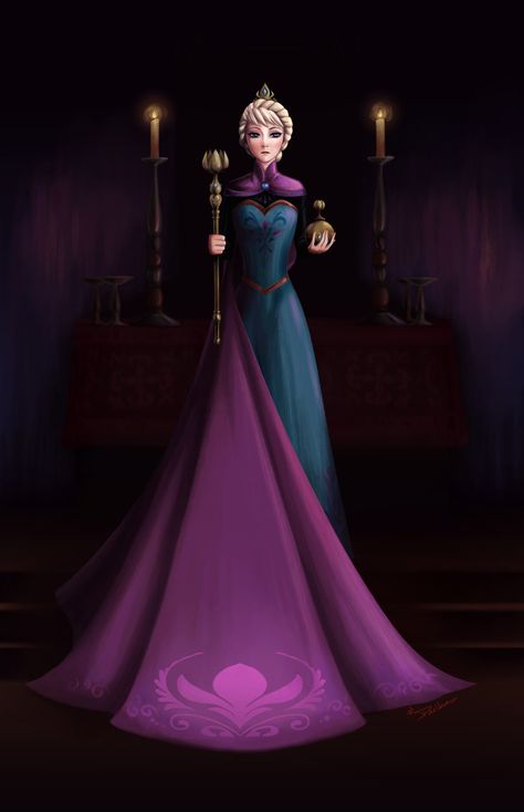 Elsa's coronation [Frozen] Elsa Coronation Dress, Elsa Coronation, Frozen Fan Art, Coronation Dress, Frozen Disney Movie, Princess Wallpaper, Disney Elsa, Princess Elsa, Princesa Disney