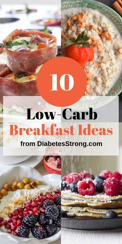 Low-carb breakfast ideas for diabetics. These healthy breakfast recipes are delicious, high in protein, and easy to make. Pancakes, egg muffins, cottage cheese bowls, overnight oats, and more. #breakfast #lowcarbbreakfast #healthyeating #healthyrecipes #diabetesdiet #diabetesrecipe #diabeticdiet #diabeticfood #diabeticrecipe #diabeticfriendly #lowcarb #lowcarbdiet #lowcarbrecipes  via @DiabetesStrong Muffins Cottage Cheese, Cottage Cheese Bowls, Carb Breakfast Ideas, Low Carb Breakfast Ideas, Make Pancakes, Boiled Egg Diet Plan, Breakfast Ideas For Diabetics, Low Carb Diets, Low Carb Breakfast Recipes