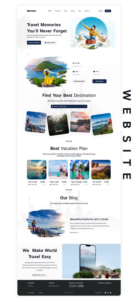 TRAVELING AGENCY WEBSITE :: Behance City Website Design, Branding Agency Website, Travel Website Design Inspiration, Travel Ui Design, Tourism Website Design, Trip Website, Agency Website Inspiration, Camp Website, Creative Agency Website