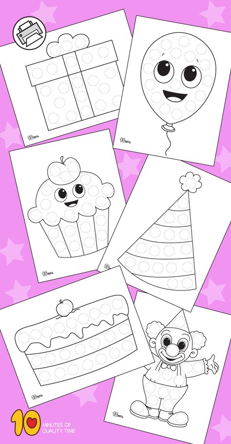 Birthday Do a Dot Printables Celebrations Preschool Activities, Birthday Learning Activities, Birthday Themed Activities For Preschool, Birthday Theme Preschool Activities, Preschool Birthday Crafts, Preschool Birthday Activities, Birthday Preschool Activities, Birthday Worksheets For Kids, Happy Birthday Rhymes