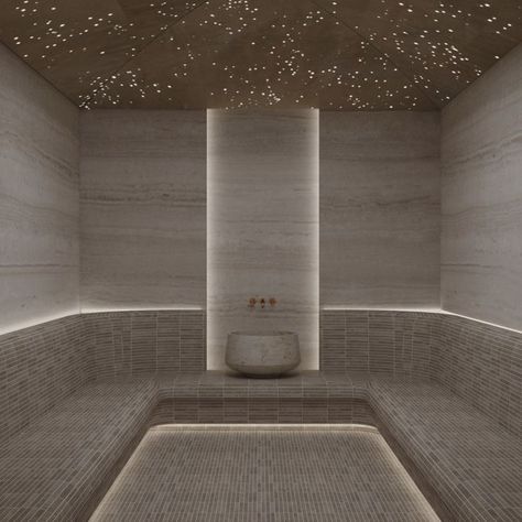 Steam Room Interior Design, Steam Rooms In House, Steam Room Design, Spa Interior Design Luxury, Home Spa Design, Turkish Sauna, Sauna Luxury, Hammam Bathroom, Home Steam Room