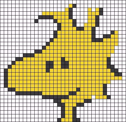 Stitch Character, Graph Crochet, Snoopy Woodstock, Tapestry Crochet Patterns, Hama Beads Patterns, Stitch Cartoon, Pola Kristik, Beaded Cross Stitch, Pixel Pattern