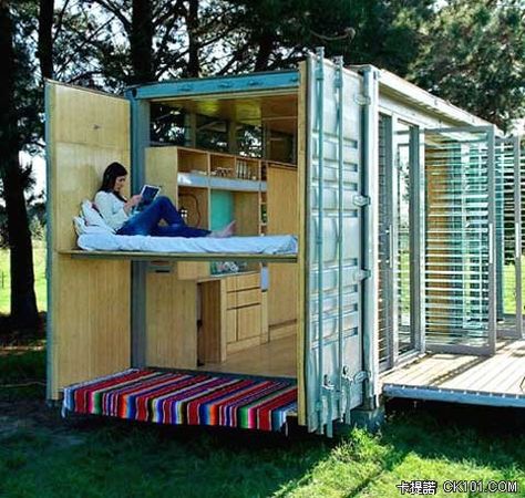 another idea for a guest room at the ranch...shipping container conversion. Buy Shipping Container, Container Buildings, Building A Container Home, Cargo Container, Container Architecture, Casa Container, Shipping Container House, Container Design, Container Homes