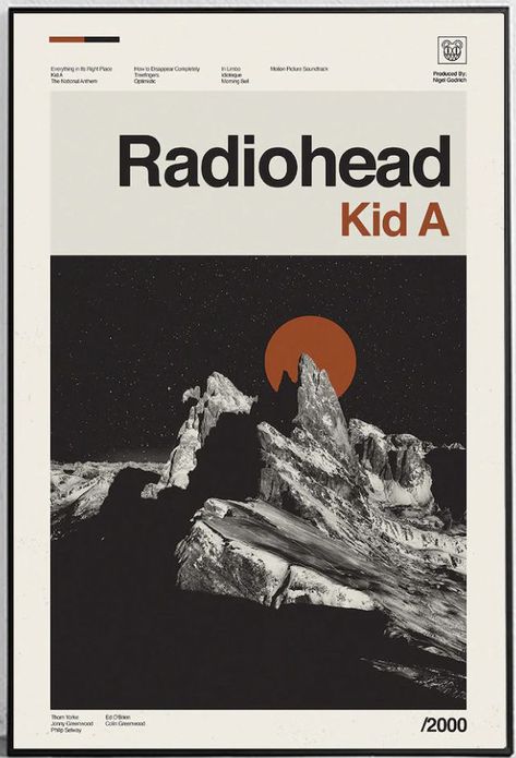 Radio Head Poster Vintage, Radiohead Tour Poster, Radiohead Aesthetic Poster, Radiohead Poster Prints, Radiohead Poster Vintage, Radiohead Print, Duster Poster, New Order Poster, Radiohead Drawing