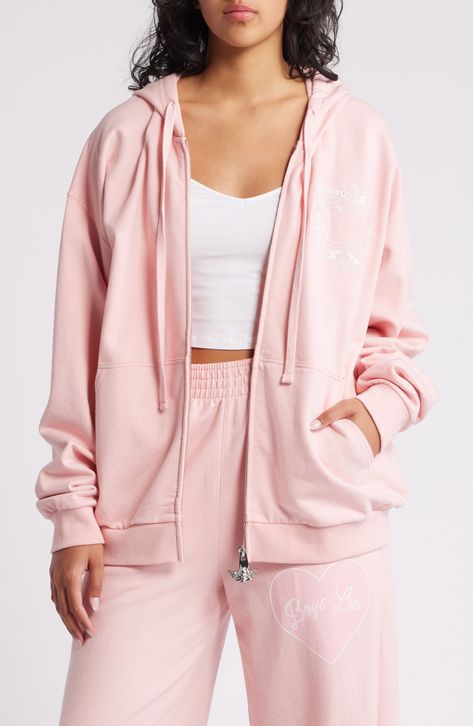 Cropped zip up hoodie