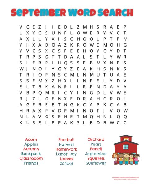 3rd Grade Word Search, September Word Search, Word Search For Kids Free Printable, Weather Esl, Fall Word Search, 3rd Grade Words, Word Search For Kids, Kids Word Search, Free Printable Word Searches