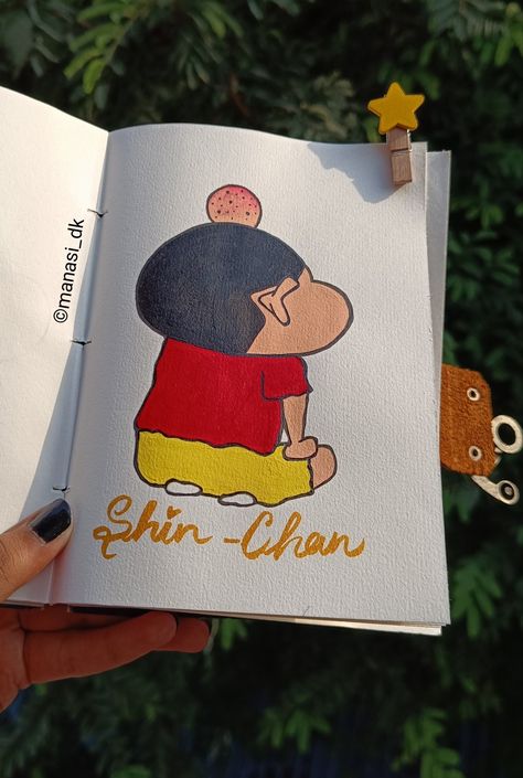 Shin Chan Painting, How To Draw Shinchan Easy, Pencil Color Drawing Easy Aesthetic, Shin Chan Drawing Cute, Shin Chan Sketch, Dodal Art Easy, Sinchan Drawing Sketches, Shinchan Drawing Pencil, Shin Chan Drawing Easy