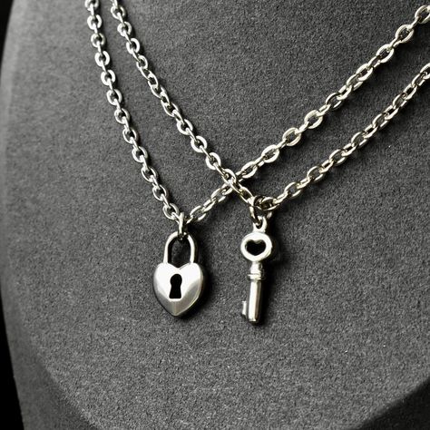 Silver key necklace