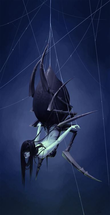 Creatures [multifarious] - Album on Imgur Foto Cartoon, Hybrid Art, Dark Creatures, Arte Peculiar, Spider Art, Spider Girl, Dark Paradise, Japon Illustration, Michelle Pfeiffer