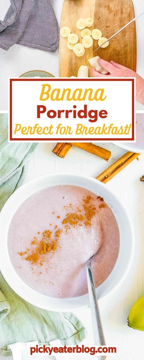 Jamaican banana porridge is simple, nourishing, sweet and so easy to make! I love this healthy banana porridge because it quenches my sweet tooth with a natural sweetness that is good for you. In just a few minutes you can have a delicious and healthy breakfast the whole family will enjoy! Porridge Jamaican, Easy Porridge Recipes, Banana Porridge Recipes, Recipes Jamaican, Banana Porridge, Oatmeal With Fruit, Picky Eaters Kids, Porridge Recipes, Healthy Baby Food