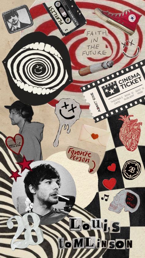 #louistomlinson #fitf #louistomlinsoncore Funny Old People, Punk Princess, Louis And Harry, Room Posters, Create Collage, Louis Tomlinson, Creative Play, Lock Screen Wallpaper, Wallpaper Quotes