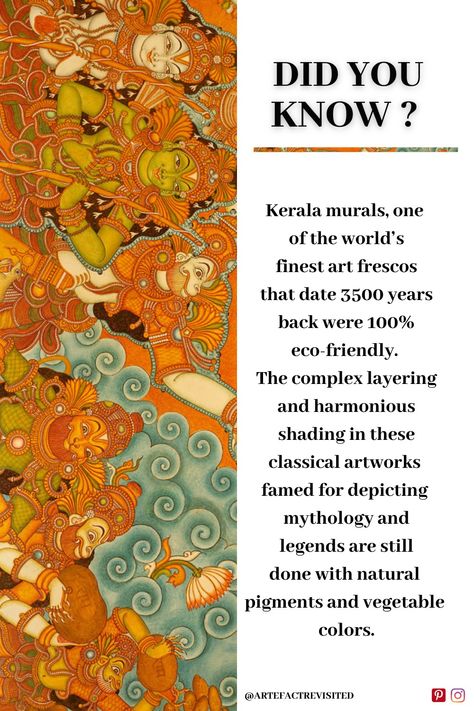 Kerela Murals Paintings, Kerela Paintings, Art Facts, Mural Paintings, Indian Art Paintings, Mural Painting, Indian Art, Fresco, Art Painting