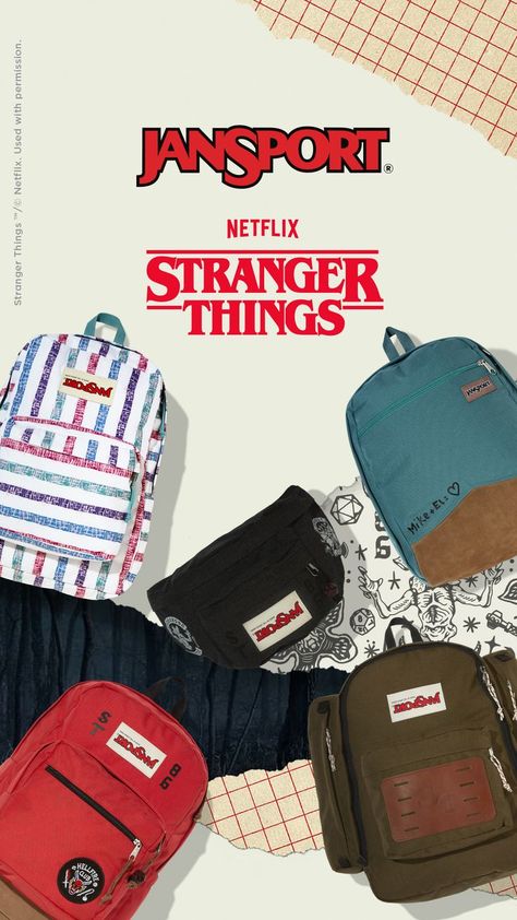 We're going to the Upside Down - Gear up for Season 4 and shop the Stranger Things collection only at JanSport! Stranger Things Collection, Makeup Artist Bag, Stranger Things Merch, Stranger Things Merchandise, Stranger And Stranger, Mood Clothes, Country Girl Quotes, The Stranger, Eleven Stranger Things