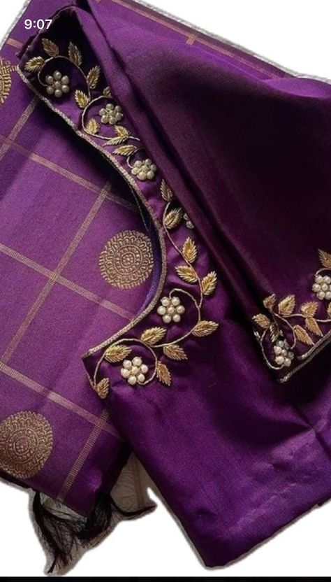 Aari Work For Cotton Saree Blouse, Wrk Blouses, Handwork Design, Lengha Blouse, Aari Blouses, Lengha Blouse Designs, Aari Design, Embroidery Fashion Detail, Aari Designs