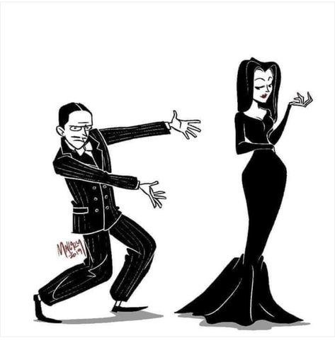 Morticia And Gomez Addams, Addams Familie, Arte Pin Up, Gomez And Morticia, Gomez Addams, Scene Girl, Halloween Things, Morticia Addams, Adams Family