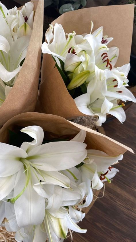 White Lily Flower, Lily Wallpaper, Lilly Flower, Lily Bouquet, Boquette Flowers, Nothing But Flowers, Flower Therapy, Flowers For You, Beautiful Bouquet Of Flowers