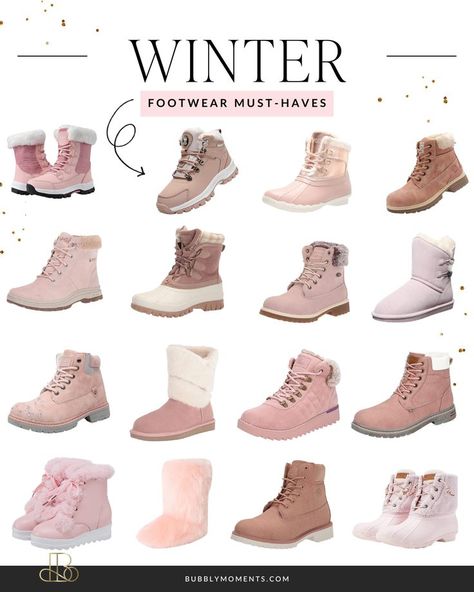 Cute Snow Shoes, Snow Boots 2023, Snow Boots Aesthetic, Booties Outfit Winter, Cute Snow Boots, White Winter Boots, Cute Winter Boots, Stylish Winter Boots, Winter Footwear