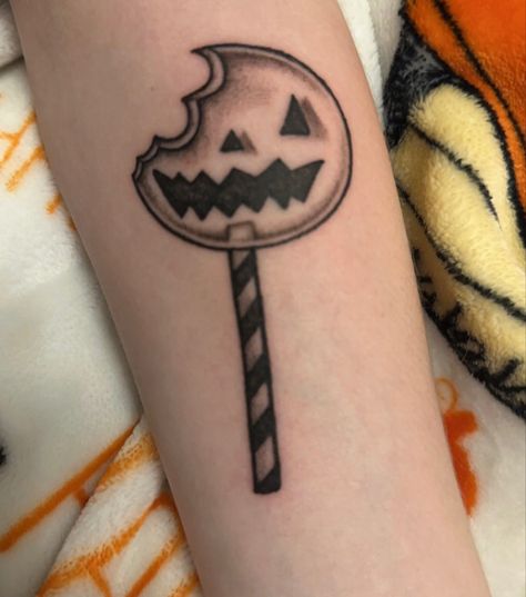 Trick Or Treat Tattoo Ideas, Trick R Treat Tattoo Lollipop, Sam Trick R Treat Tattoo, Trick R Treat Lollipop, Trick Or Treat Tattoo, Trick R Treat Tattoo, Lollipop Tattoo, Future Mood, Sam Trick R Treat