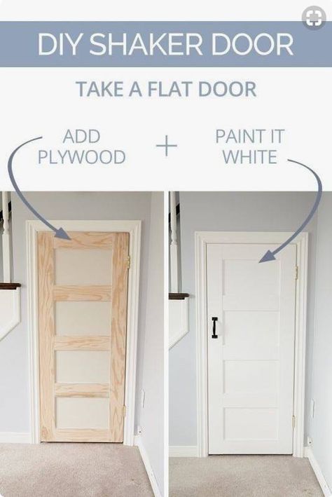 Deur Makeover, Diy Shaker Door, Casa Disney, Architecture Renovation, Diy Lampe, Shaker Doors, Hemma Diy, Vinyl Decor, Mini Makeover