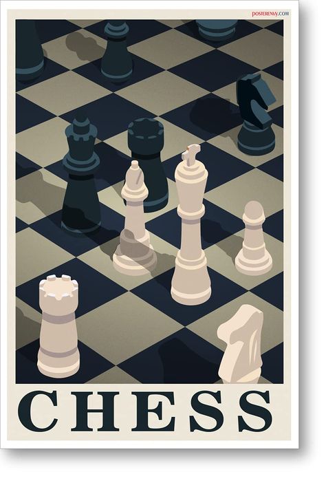 Chess Art, Games Poster, Chess Games, Chess Strategies, Chess Board Game, Chess Queen, Print Design Art, Gaming Banner, Isometric Design