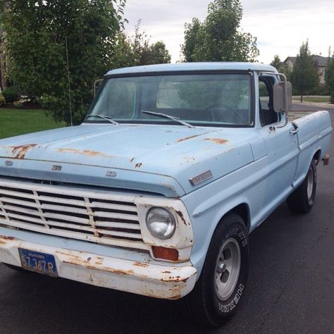 Vintage Ford Truck - baby blue patina Vintage Pickup Truck Aesthetic, Old Blue Pickup Truck, Old Chevy Pickups Vintage Farm Trucks, Blue Pickup Truck Aesthetic, Old Blue Truck Aesthetic, Vintage Trucks Aesthetic, Old Blue Ford Truck, Old Ford Truck Aesthetic, Old Pick Up Truck Aesthetic