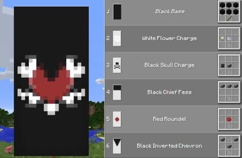 Enchantment Language, Cool Minecraft Banners, Mc Banner, Minecraft Banner Patterns, Minecraft Heart, Minecraft Enchantments, Minecraft Decoration, Minecraft Banner, Rumah Minecraft Sederhana