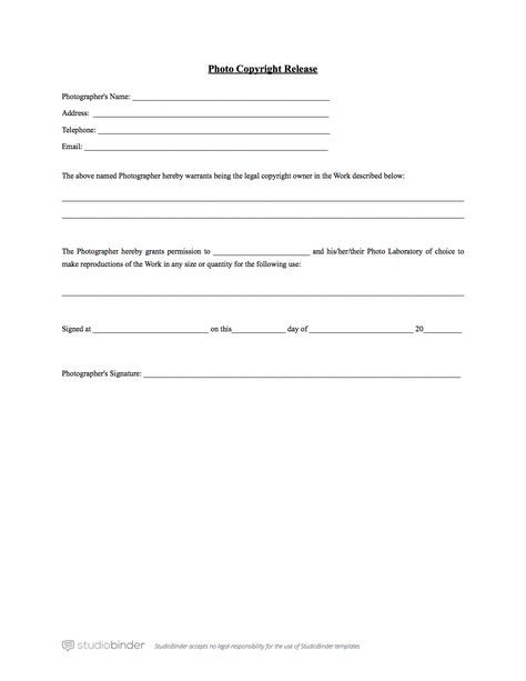 Simple Photo Release Form Template StudioBinder Photo Release Form, Daycare Application Forms, Photography Forms, Photography Release Form, Survey Form, Form Example, Survey Questions, Order Form Template, Web Forms