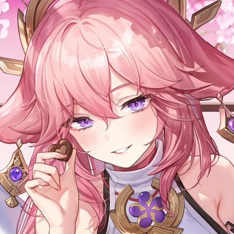 Miko Genshin Impact, Miko Genshin, Yae Miko, Valentines Art, More Icon, Art Icon, Cute Icons, Character Illustration, Anime Chibi