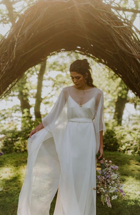 Dress With Sheer Overlay, Slip Wedding Dress, Bridal Styling, Wishbone Necklace, Minimalist Wedding Dresses, Silk Wedding Dress, Dress 2024, White Dresses, Wedding Dress Inspiration