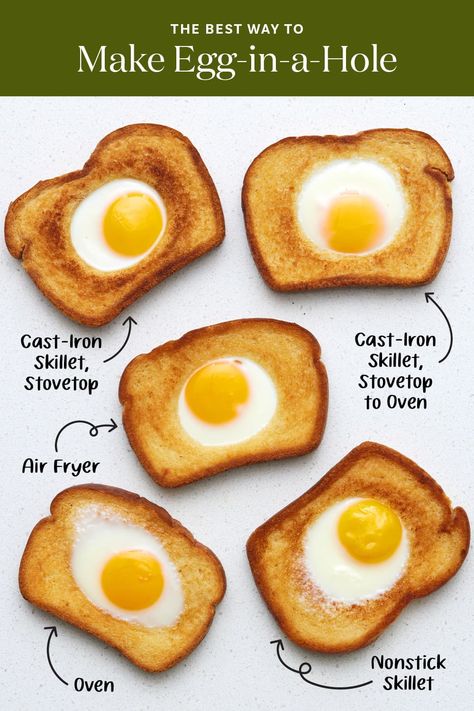 We Tried 5 Ways of Making Egg-in-a-Hole and Found a Clear Winner Eggs In Bread, Ways To Make Eggs, Affirmation Lockscreen, Eggs In Oven, Egg In A Hole, Eggs In A Basket, How To Make Eggs, Tummy Yummy, Over Easy Eggs