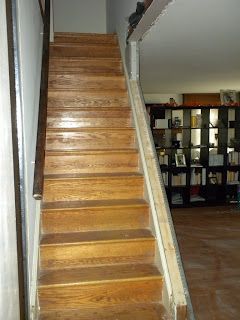 Opening up a Staircase Opening Up A Staircase, Opening Up Staircase Wall, Closed Staircase, Enclosed Staircase, Farmhouse Staircase, Attic Staircase, Narrow Staircase, Open Stairs, Attic Lighting