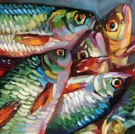 Daily Paintworks - "Fish Study 25" - Original Fine Art for Sale - © Holly Storlie Holly Storlie, Fish Artwork, Arte Inspo, Arte Sketchbook, Fish Painting, Colorful Fish, Fish Art, Art Portfolio, Art Reference Photos