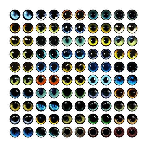 PRICES MAY VARY. What you get：100Pcs Eye glass cabochons, 50 styles, each style 2Pcs.Can be widely used as animal doll's eye like cat, dragon, snake, etc. Material：The top of the cabochon is made by Glass and the pattern back is made by paper. Great for Art Craft DIY. How to use it : Glue it on your craft project, and it won’t come off easily.Also can bake into clay, polymer clay sculptures , glue into props or into the walls for cave trolls! making Monster Book. Multiple usage：These glass caboc Cat Dragon, Dragon Snake, Creepy Eyes, Glass Dolls, Accessories Craft, Monster Book Of Monsters, Clay Doll, Polymer Clay Sculptures, Clay Figurine