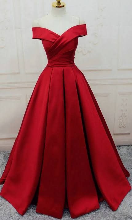 #outfitoftheday #love #moda #red #pinterest #fashionblogger Red Graduation Dress, Red Ball Gowns, Cheap Evening Dresses, Elegant Prom Dresses, Satin Prom Dress, Prom Dresses Ball Gown, Cheap Prom Dresses, Red Prom Dress, Evening Dresses Prom