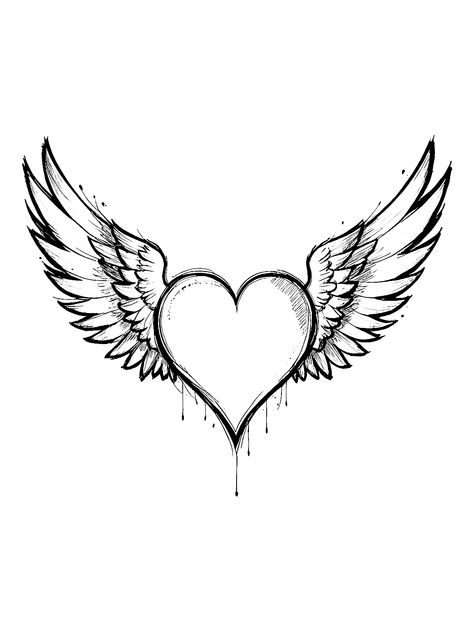 love, heart, angel wings, tattoo, grunge art, love wallpaper, Black and white, Ink art, tattoo design, Tattoo style wings, Elegant drawing, Angel Wings Flash Tattoo, Heart With Wing Tattoo, Matching Angel Wing Tattoos, Heart With Wings Tattoo Design, Angel Wing Heart Tattoo, Angel Wings Doodle, Heart Angel Wings Tattoo, Grunge Heart Tattoo, Easy Angel Drawings