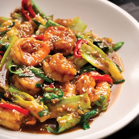 Prawn Stir Fry Recipes, Marion Gasby, Garlic Prawn, Prawn Stir Fry, Allium Sativum, Marion Grasby, Prawn Dishes, King Prawns, Marion's Kitchen