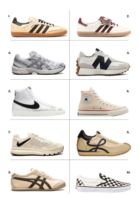 Get one step ahead on the spring fashion trends with the "it" sneakers for the season Sneakers Fashion New Balance, Shoes 2025 Trends, Mens Shoes 2024 Trends, Samba Men, New Balance 327 Shoes, Denim Roses, Trending Shoes For Men, Sneakers Trending, Sneakers 2024