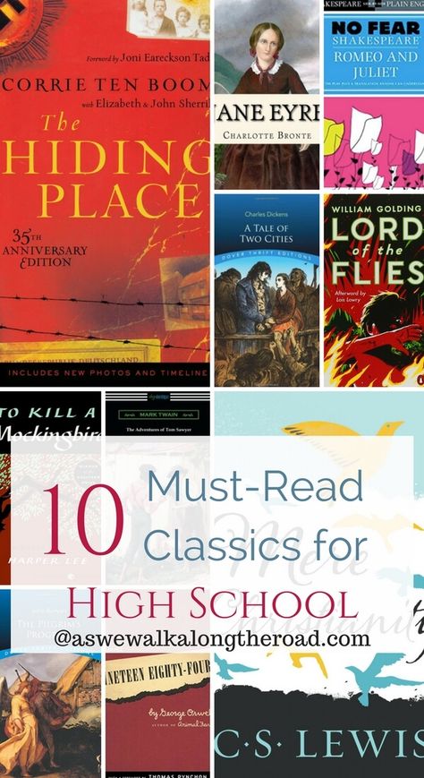 Must read classics for high school #homeschool #highschool #literature Reading Classics, High School Reading List, Homeschool Literature, Must Read Classics, Homeschool Highschool, High School Homeschool, Science Homeschool, Books And Tea, High School Literature