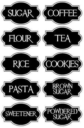 Kitchen Canister Labels, Canister Labels, Kitchen Labels, Foto Transfer, Projets Cricut, Hemma Diy, Pantry Labels, Kitchen Canisters, Jar Labels