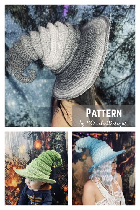 Hat Patterns Free, Halloween Crochet Patterns, Crochet Design Pattern, Crochet Hats Free Pattern, Stitch Crochet, Fun Crochet Projects, Halloween Crochet, Diy Crochet Projects, Bag Crochet