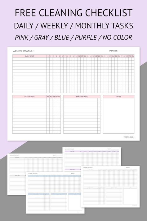 Printable Cleaning Checklist Cleaning List Template Free Printables, Daily Checklist Printable Free, Checklist Template Printables, Cleaning Tracker Printable, To Do List Tracker, Free Cleaning Checklist, Cleaning List Printable, Schedule Printable Free, Daily Checklist Printable