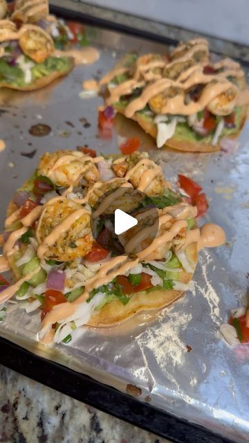 Raven Hall on Instagram: "These were so good I had to reshare them Shrimp Tostadas 😋🤤 Be sure to like and follow @hallofraven for more great recipes 🤗❤️

#cooking #cookingathome #cookingtime #cookingwithlove #delicious #dinner #eat #eating #food #foodblogger #foodie #foodies #foodlover #foodporn #foods #foodstagram #healthyfood #homecooking #homemade #instafood #instagood #love #shrimp #tostadas #explore #explorepage" Shrimp Tostadas, Teddy Swims, Tostada Recipes, Yummy Bites, Seafood Entrees, Lose Control, Party Food Platters, Food Favorites, Eating Food