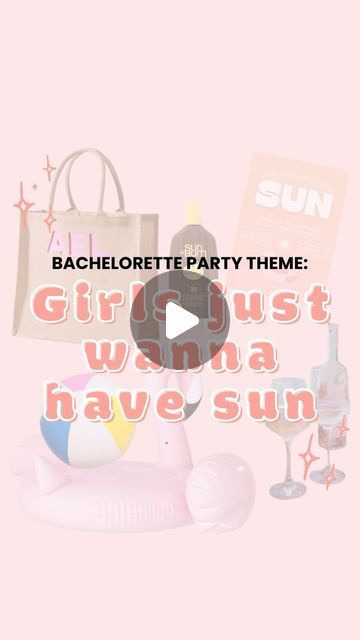 Girls just wanna have ✨SUN✨ One Less Lonely Girl Bachelorette, Girls Just Wanna Have Fun Bachelorette, 2024 Bachelorette, Bachelorette Theme Ideas, Bachelorette Inspiration, Bachelorette Party Theme, Bachelorette Inspo, Girls Just Wanna Have Sun, Bachelorette Theme